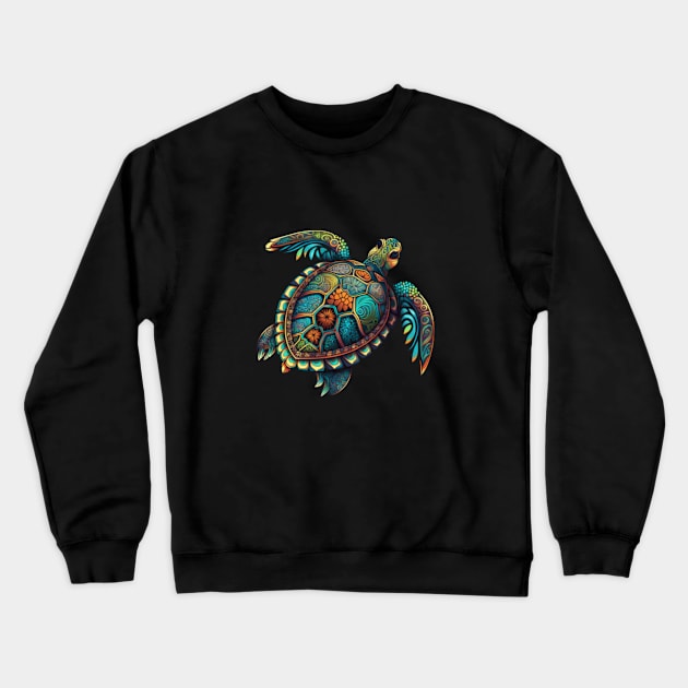 Mandala Turtle Crewneck Sweatshirt by Clouth Clothing 